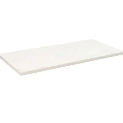 vidaXL Småbord>Bordsskiva vit 110x55x2,5 cm massiv furu rektangulär