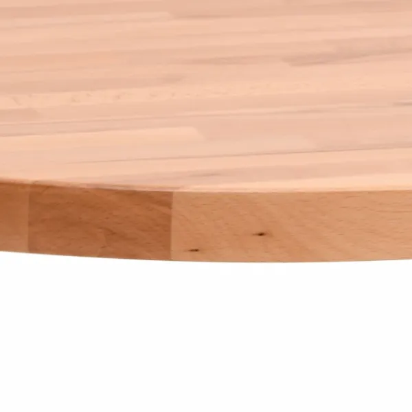 vidaXL Soffbord>Bordsskiva Ø80x1,5 cm rund massivt bokträ