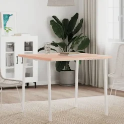 vidaXL Matbord>Bordsskiva 80x80x2,5 cm fyrkantig massivt bokträ