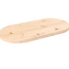 vidaXL Småbord>Bordsskiva 60x30x2,5 cm massivt trä furu oval