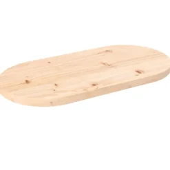 vidaXL Småbord>Bordsskiva 60x30x2,5 cm massivt trä furu oval