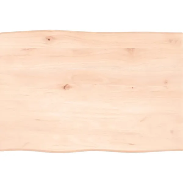 vidaXL Matbord>Bordsskiva 60x40x2 cm obehandlad massiv ek levande kant