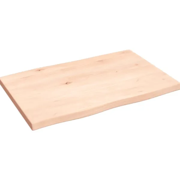 vidaXL Matbord>Bordsskiva 60x40x2 cm obehandlad massiv ek levande kant