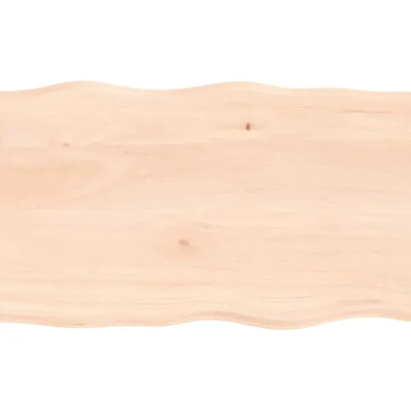 vidaXL Matbord>Bordsskiva 100x60x2 cm obehandlad massiv ek levande kant