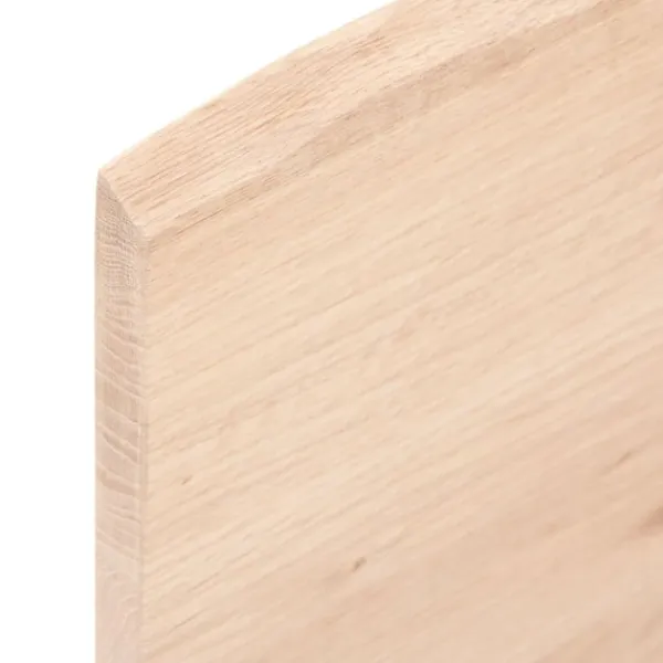 vidaXL Matbord>Bordsskiva 100x60x2 cm obehandlad massiv ek levande kant