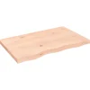 vidaXL Matbord>Bordsskiva 80x50x(2-4) cm obehandlad massiv ek