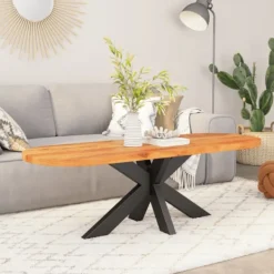 vidaXL Matbord>Bordsskiva 110x40x3,8 cm oval massivt akaciaträ