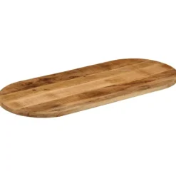 vidaXL Matbord>Bordsskiva 90x40x2,5 cm oval massivt grovt mangoträ