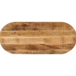 vidaXL Matbord>Bordsskiva 120x50x3,8 cm oval massivt grovt mangoträ