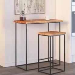 vidaXL Matgrupper>Bordsskiva 60x40x2,5 cm rektangulär massiv akacia rustik kant