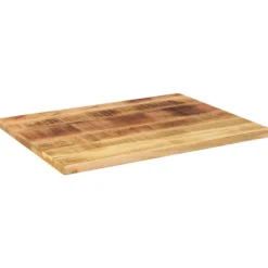 vidaXL Matbord>Bordsskiva 80x70x3,8 cm rektangulär massivt grovt mangoträ