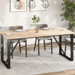 vidaXL Matbord>Bordsskivor 4 st 90x45x1,7 cm rektangulär massiv furu