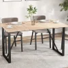 vidaXL Matbord>Bordsskivor 3 st 80x47x2,5 cm rektangulär massiv furu