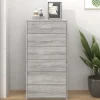 vidaXL Byråer>Byrå 6 lådor grå sonoma-ek 50x34x96 cm konstruerat trä