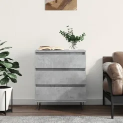 vidaXL Byråer>Byrå betonggrå 60x35x70 cm konstruerat trä