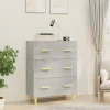 vidaXL Byråer>Byrå betonggrå 70x34x90 cm konstruerat trä