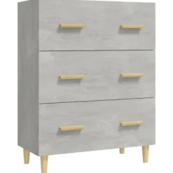 vidaXL Byråer>Byrå betonggrå 70x34x90 cm konstruerat trä
