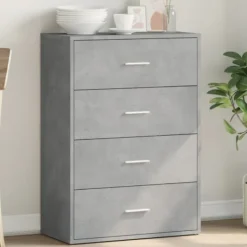 vidaXL Byråer>Byrå betonggrå 60x31x84 cm konstruerat trä