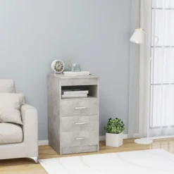 vidaXL Byråer>Byrå betonggrå 40x50x76 cm konstruerat trä