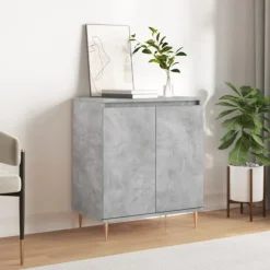 vidaXL Byråer>Byrå betonggrå 60x35x70 cm konstruerat trä