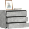 vidaXL Byråer>Byrå betonggrå 80x41x58 cm konstruerat trä