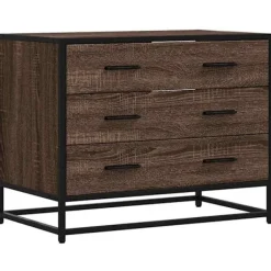 vidaXL Byråer>Byrå brun ek 70x41x56 cm konstruerat trä