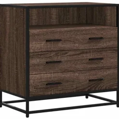 vidaXL Byråer>Byrå brun ek 70x41x70 cm konstruerat trä