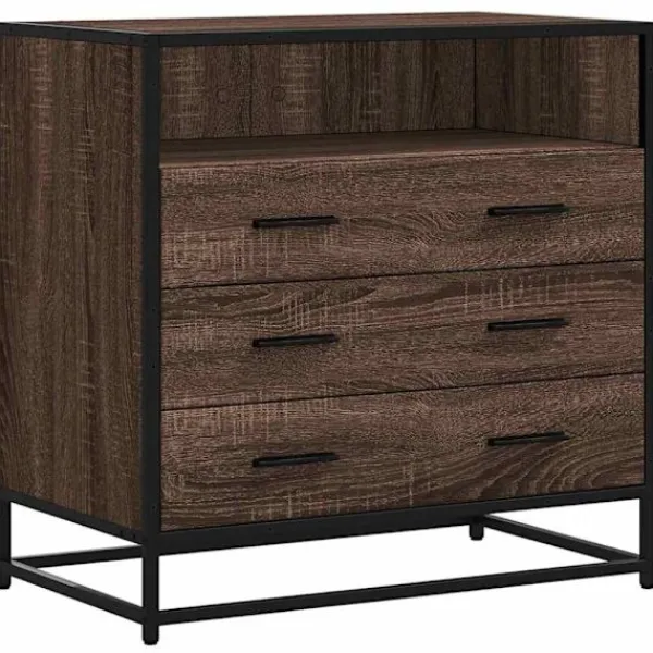 vidaXL Byråer>Byrå brun ek 70x41x70 cm konstruerat trä
