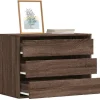 vidaXL Byråer>Byrå brun ek 80x41x58 cm konstruerat trä