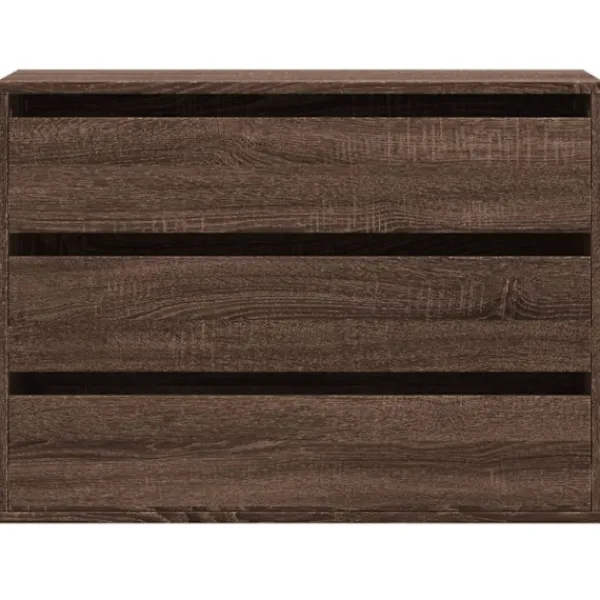vidaXL Byråer>Byrå brun ek 80x41x58 cm konstruerat trä