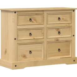 vidaXL Byråer>Byrå Corona 112x48x91 cm massiv furu