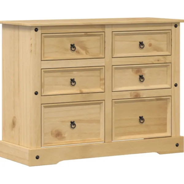 vidaXL Byråer>Byrå Corona 112x48x91 cm massiv furu