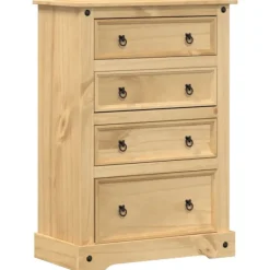 vidaXL Byråer>Byrå Corona 80x43x114 cm massiv furu