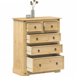 vidaXL Byråer>Byrå Corona 92x48x114 cm massiv furu