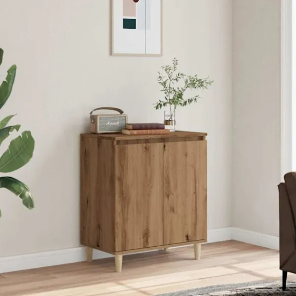 vidaXL Skåp>Byrå ek 60x35x70 cm konstruerat trä