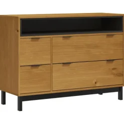 vidaXL Byråer>Byrå FLAM 110x40x80 cm massiv furu