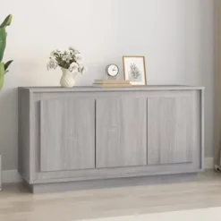 vidaXL Sideboards>Byrå grå sonoma 102x35x55 cm konstruerat trä