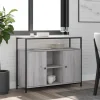 vidaXL Sideboards>Byrå grå sonoma 100x35x80 cm konstruerat trä