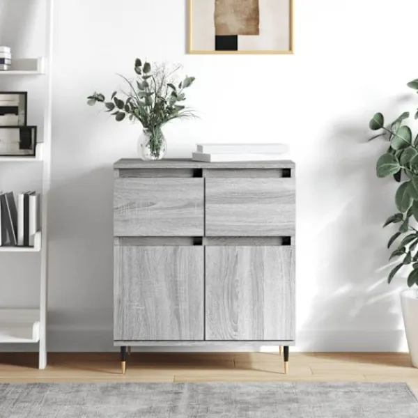 vidaXL Byråer>Byrå grå sonoma 60x35x70 cm konstruerat trä