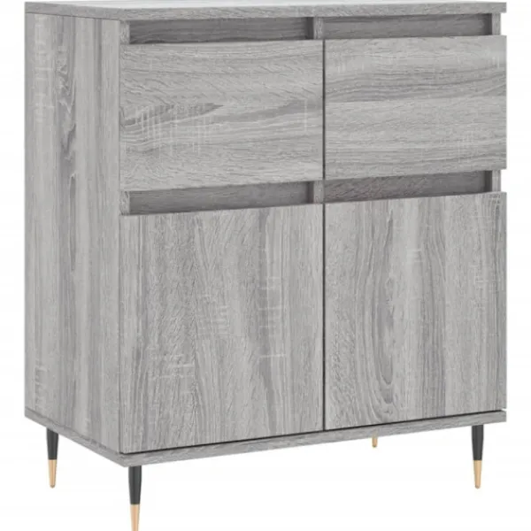 vidaXL Byråer>Byrå grå sonoma 60x35x70 cm konstruerat trä