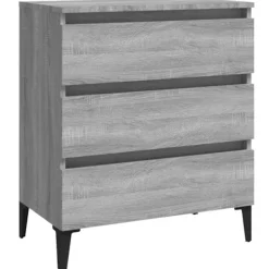 vidaXL Byråer>Byrå grå sonoma 60x35x69 cm konstruerat trä