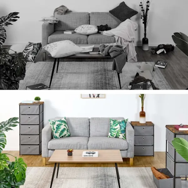 Northix Byråer>Byrå i trädesign med tyglådor