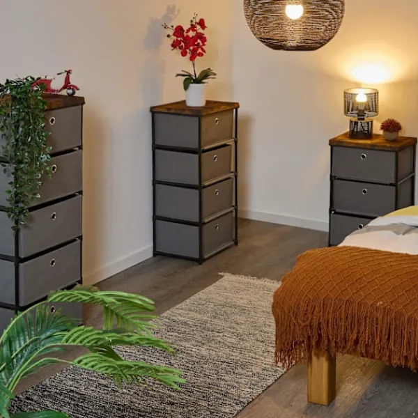 Northix Byråer>Byrå i trädesign med tyglådor