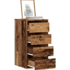 vidaXL Byråer>Byrå åldrat trä 40x41x76 cm konstruerat trä