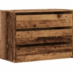vidaXL Byråer>Byrå åldrat trä 80x41x58 cm konstruerat trä