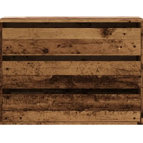 vidaXL Byråer>Byrå åldrat trä 80x41x58 cm konstruerat trä