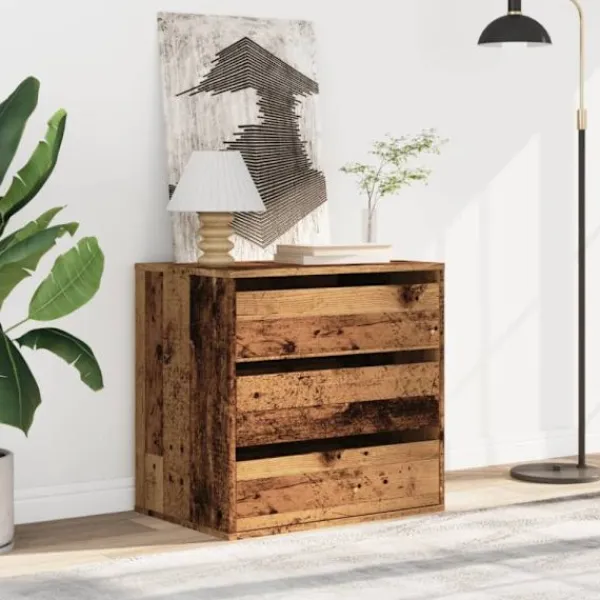vidaXL Byråer>Byrå åldrat trä 60x41x58 cm konstruerat trä