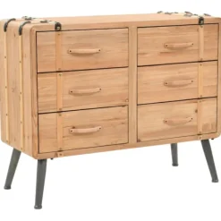 vidaXL Byråer>Byrå massivt granträ 91x35x73 cm