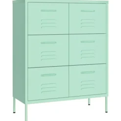 vidaXL Byråer>Byrå mintgrön 80x35x101,5 cm stål
