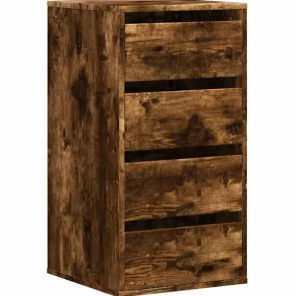 vidaXL Byråer>Byrå rökfärgad ek 40x41x76 cm konstruerat trä